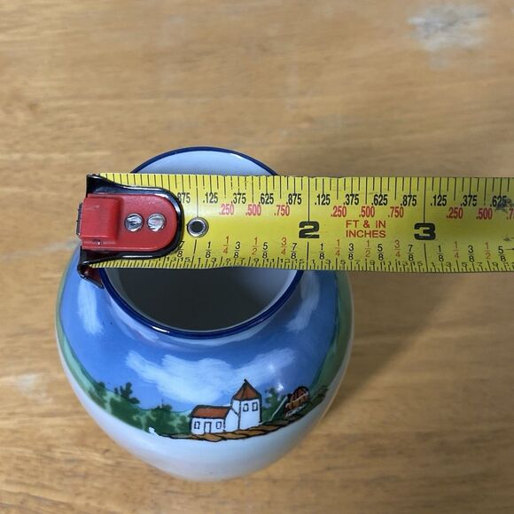 Royal Bayreuth Bavaria Porcelain Vase Featuring Hand Painted Village Life Motifs - Picture 12 of 12